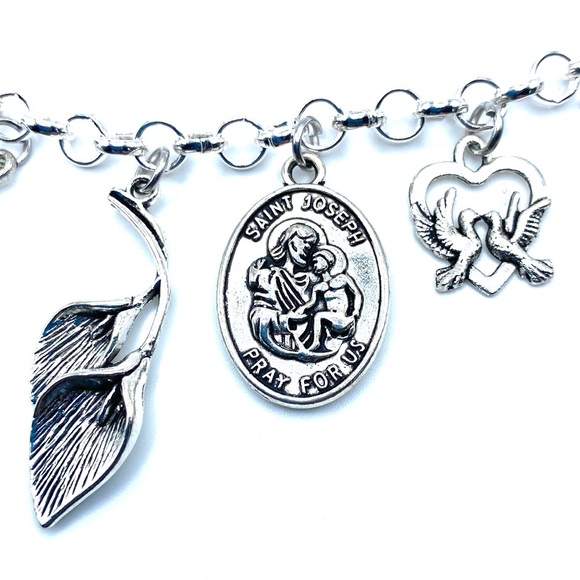 Saint Joseph Charm Bracelet Religious Christianity - Picture 5 of 8